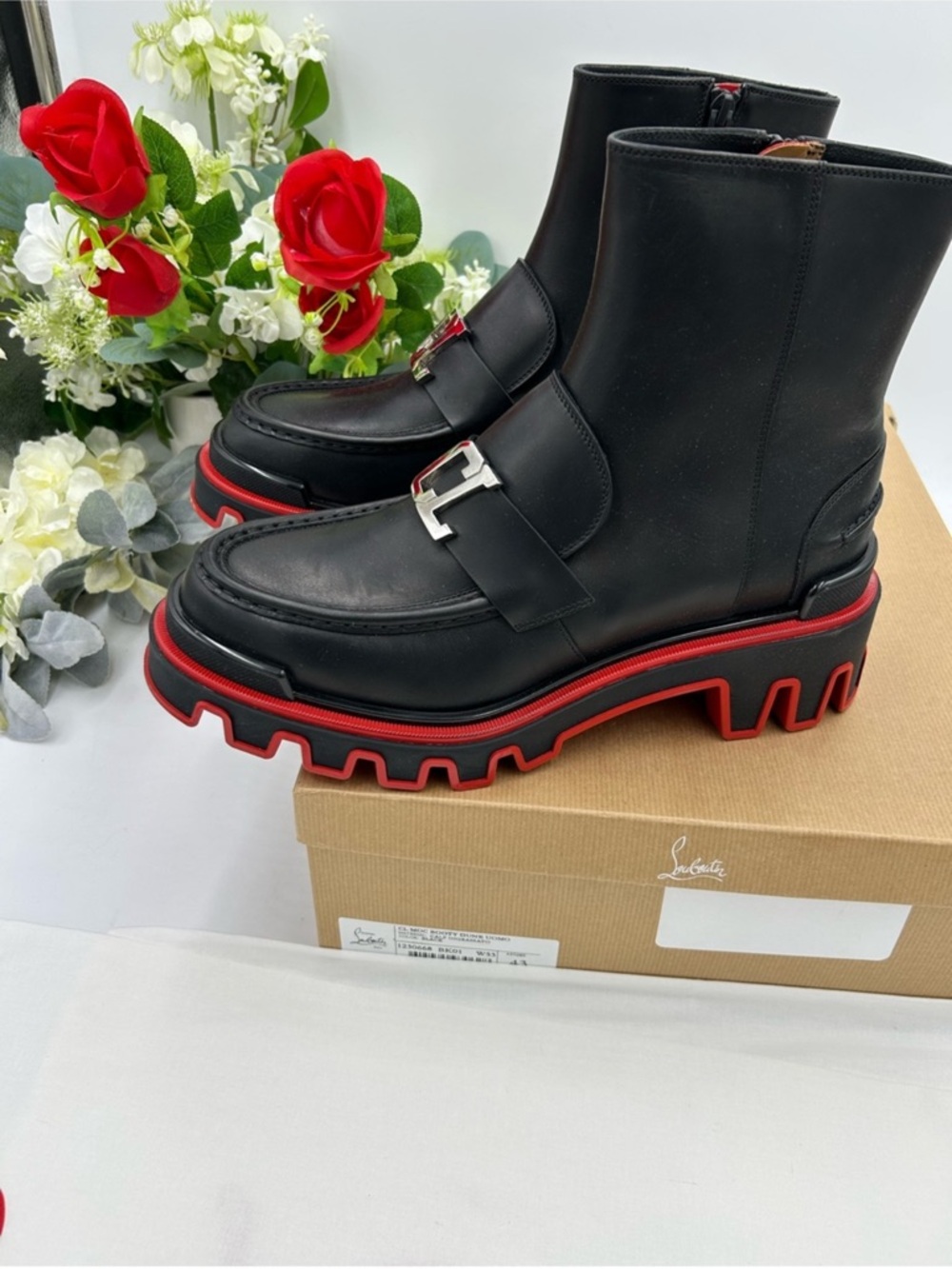 Men’s Christian Louboutin DUNE leather ankle boots size 43 made in Italy - Picture 5 of 10